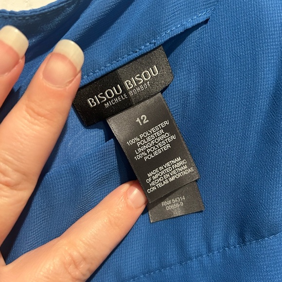 Bisou Bisou Vibrant Blue Layered Mini Dress - Picture 3 of 10